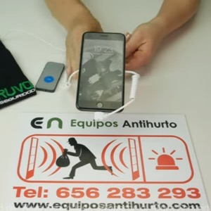 Alarma antirrobo con soporte de exposición cilíndrico para móviles