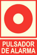 Cartell fotolumiscent de polsador d'alarma