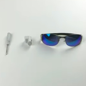Etiqueta mini per a protecció d'ulleres
