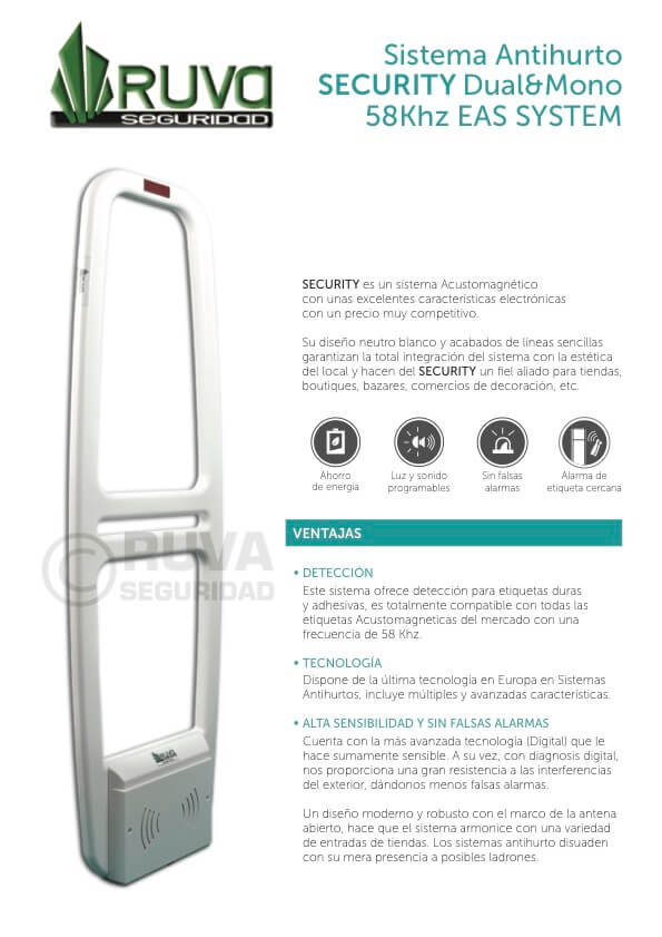 Sistema Antihurto AM modelo SECURITY