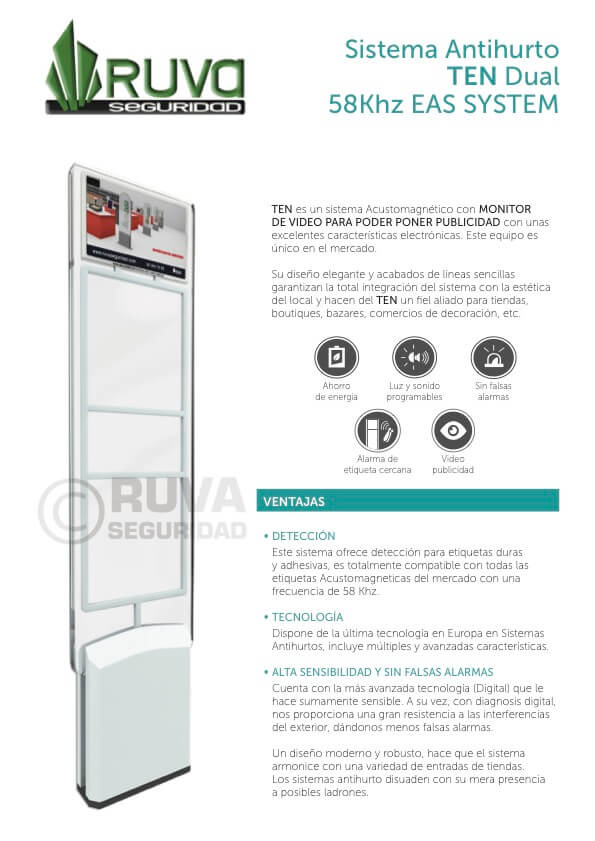 Sistema Antihurto AM modelo TEN