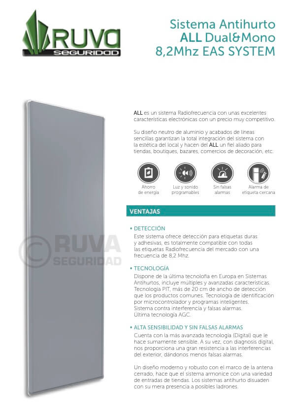 Sistema Antihurto RF modelo ALL