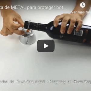 Etiqueta de metal redonda para proteger botellas